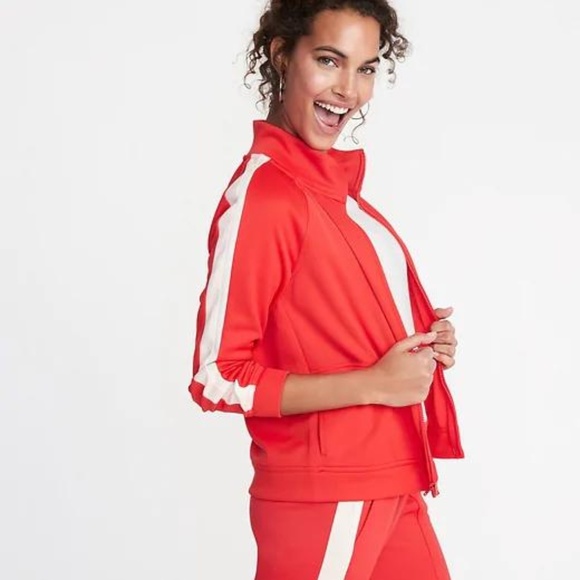 Old Navy Sleeve-Stripe Track Jacket for Women - Picture 3 of 6